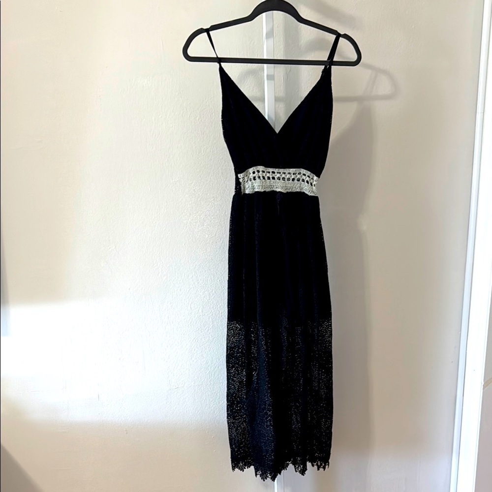 Elegant Black Lace Dress size small